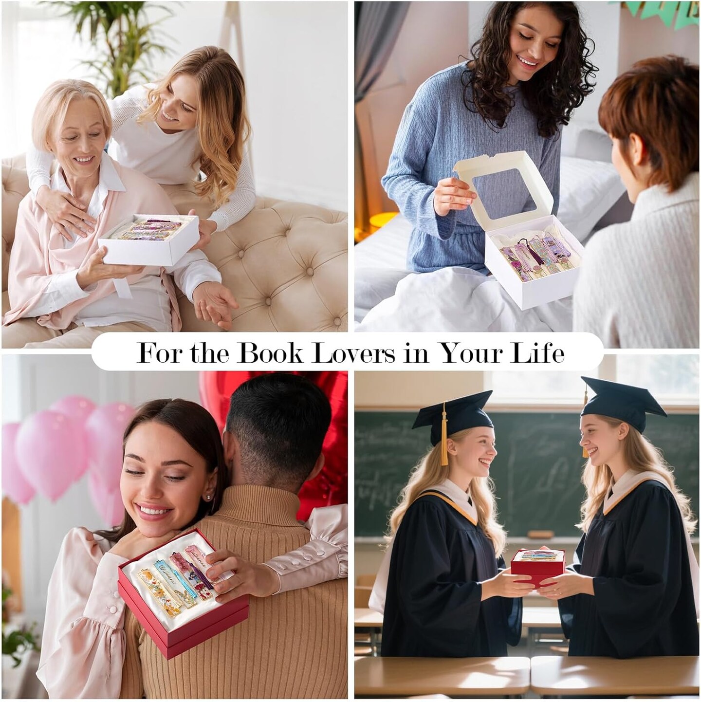 LET&#x27;S RESIN 12pcs Bookmark Bezels with Tassels, UV Resin Molds for DIY Bookmarks(6 Flowers and 6 Blank Frames), Resin Craft Bezels Bookmark Molds for Mother&#x27;s Day Gifts