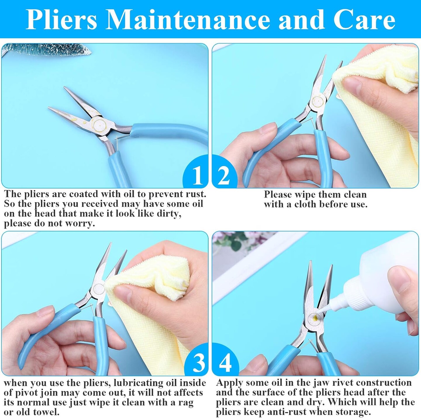 Jewelry Pliers Set - 3pcs Tools With Needle/Chain Nose, Round Nose and Wire Cutter for Jewelry Repair, Wire Wrapping, Crafts