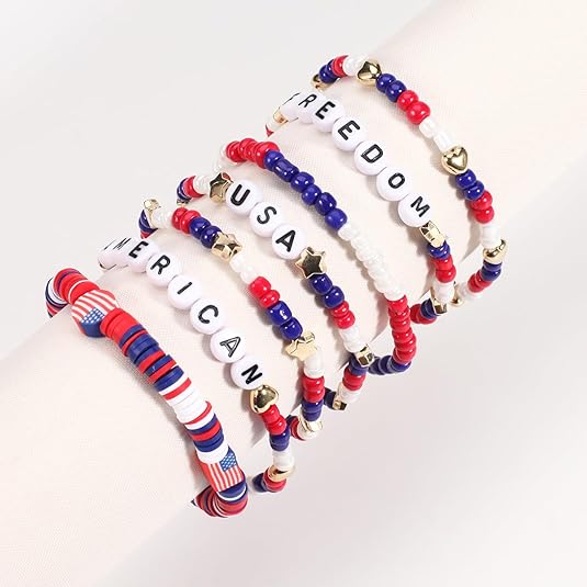 Halloween Bracelets Stackable Heishi Beaded Stretch Bracelets