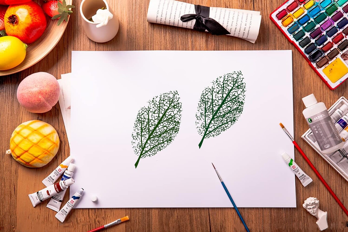 Large Tree Leaf Clear Stamps for Card Making Decoration DIY Scrapbooking, Plant Transparent Rubber Seal Stamps