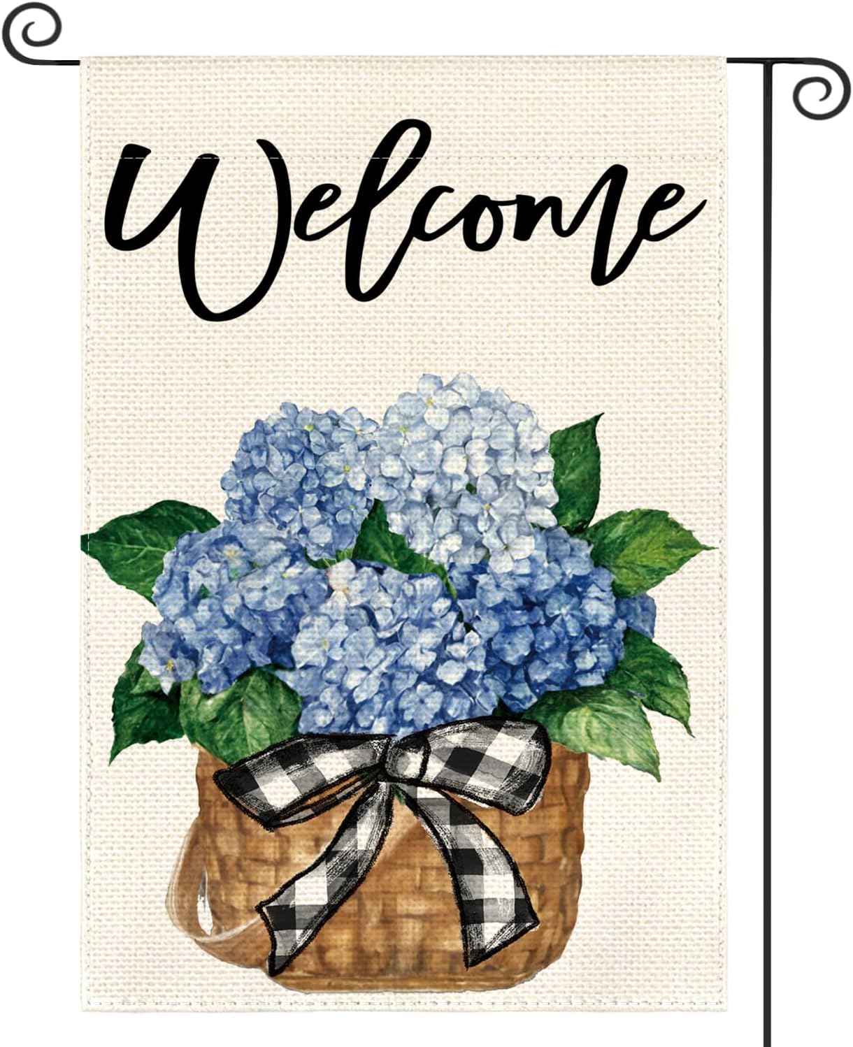 Summer Garden Flag 12x18 Inch Double Sided Outside, Floral Welcome Yard Outdoor Flag