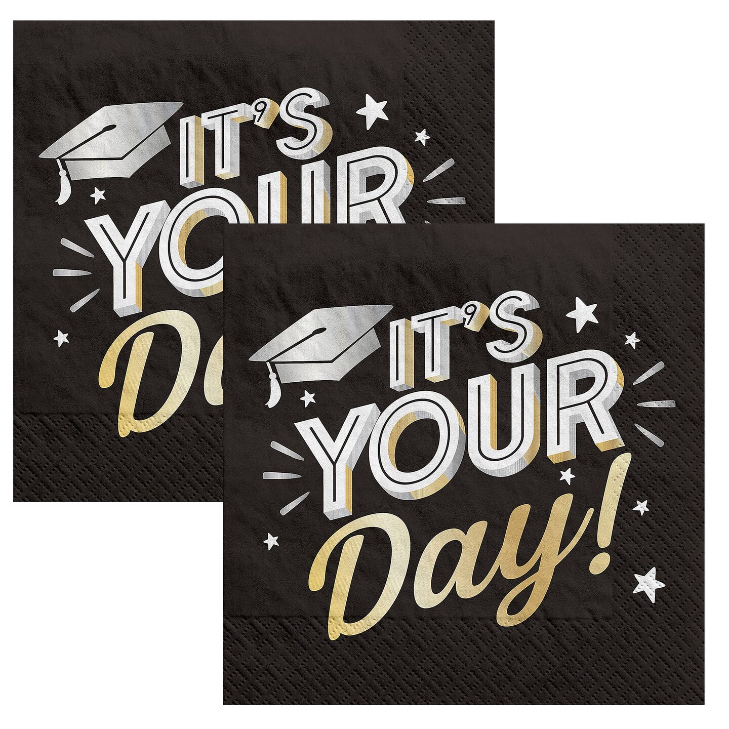6 1/2" Congrats Grad Disposable Paper Luncheon Napkins 16 Count