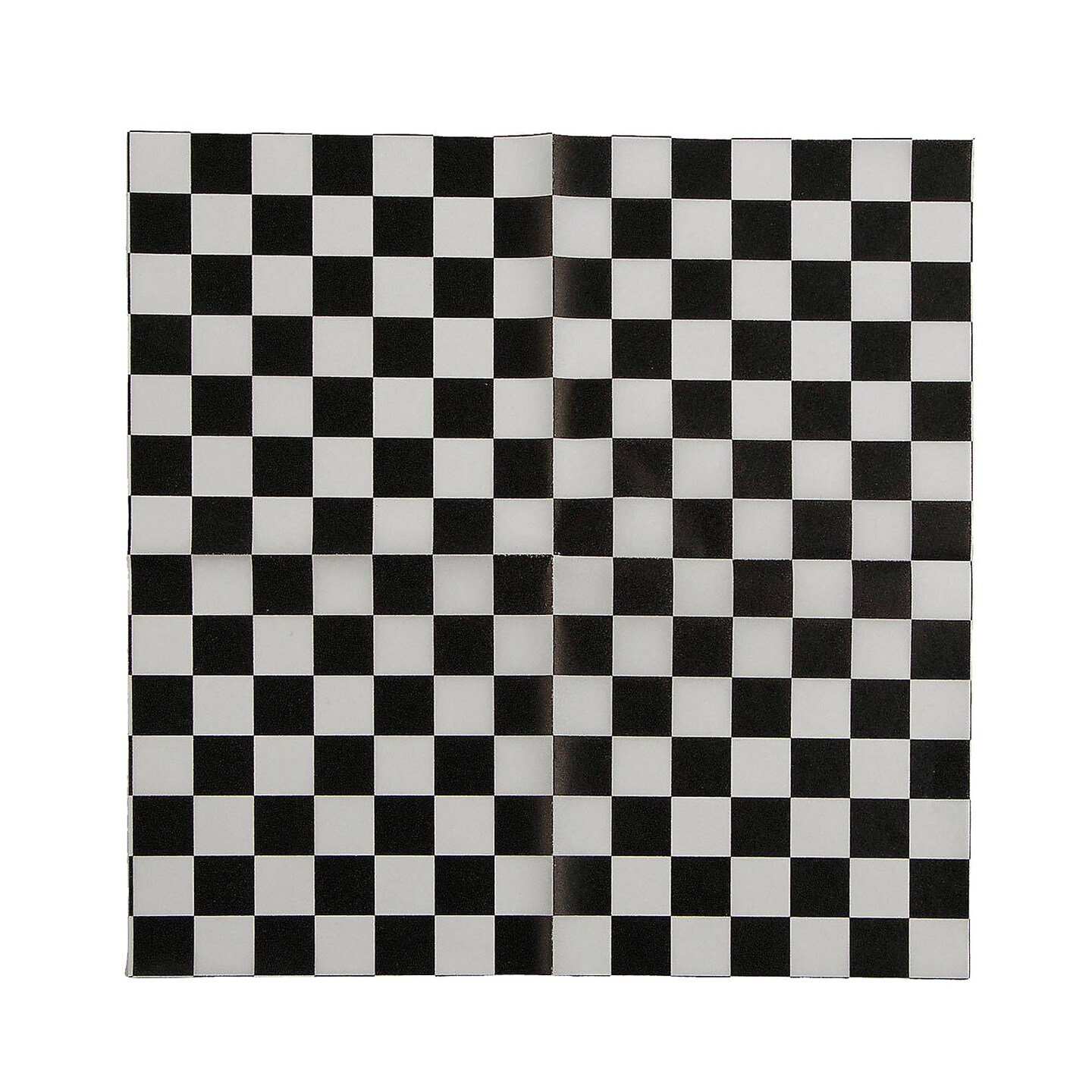12&#x22; x 12&#x22; Black &#x26; White Checkered Food Basket Liners 12 Pieces