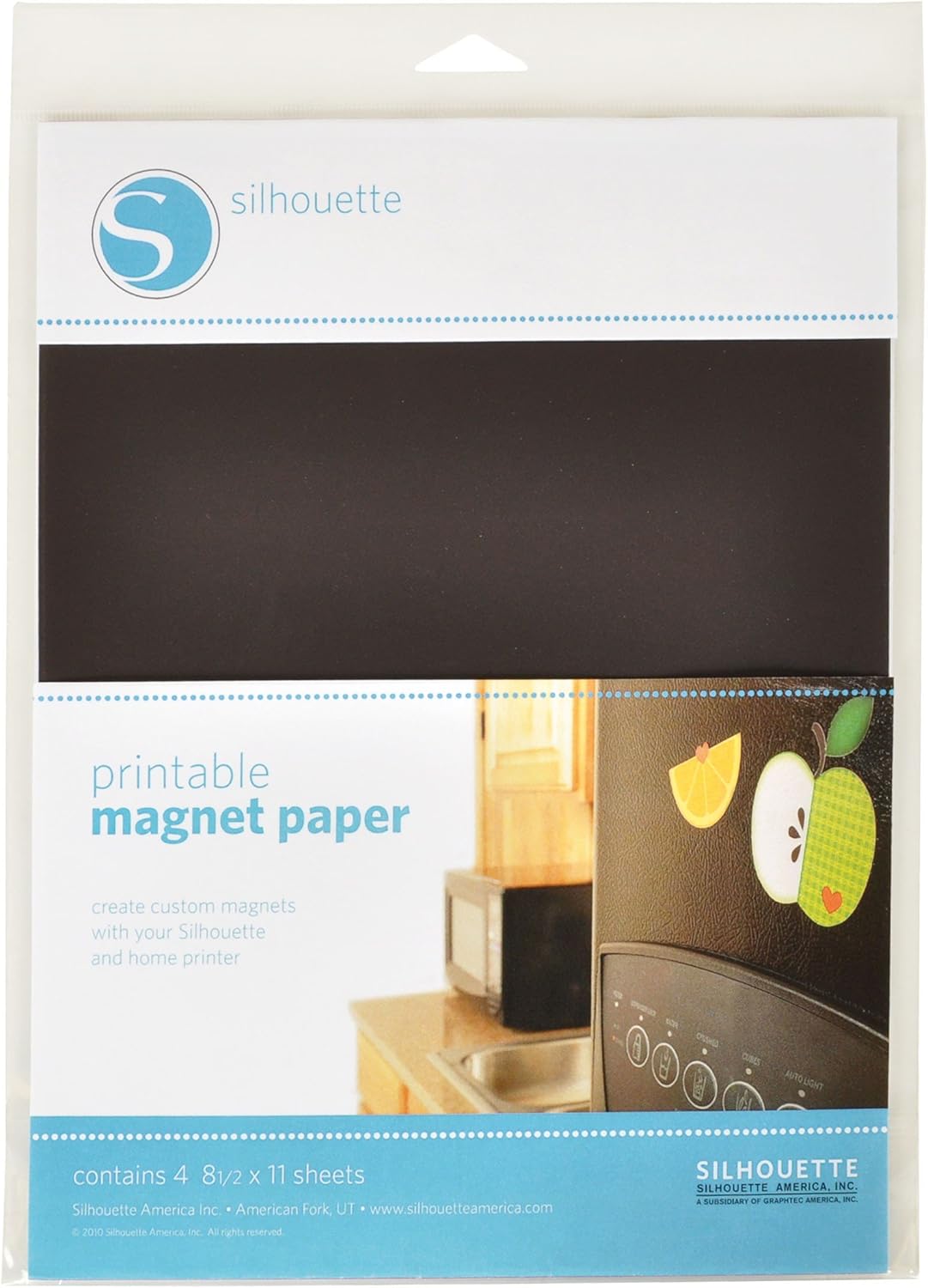 Silhouette Printable Magnet Paper 8.5x11 4/Pkg MEDIA-MAGNET-3T