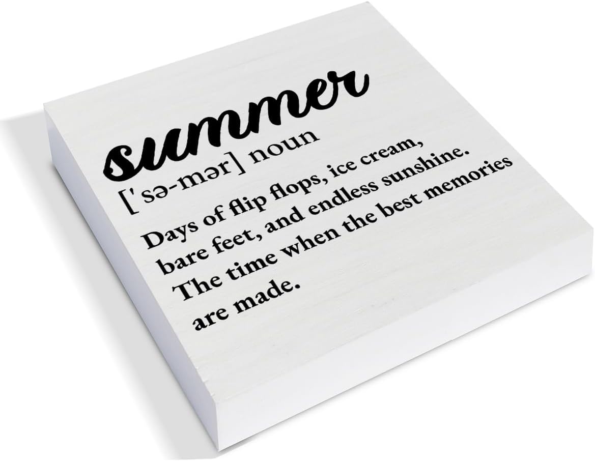 Summer Decor, Summer Definition Decorations Beach Wooden Sign Summer Home Decor Indoor