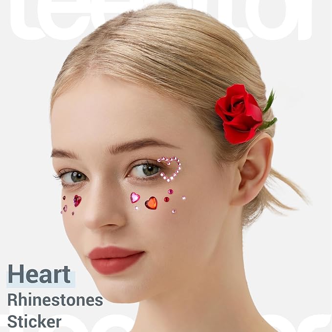 Self Adhesive Face Gems, Pearl Stickers, Hair Accessories for Girls, Rave Accessories for Women, Jewel Stickers for Face, Eye, Hair, Body, Nail