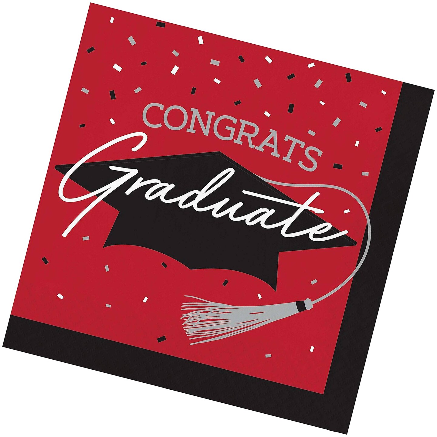 Creative Converting School Spirit Red Graduation Paper Dinner Napkins 108 Count
