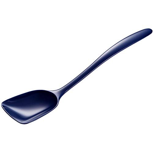 Hutzler 11-Inch Flat-Front Melamine Spoon, BPA-Free Heat Resistant Serving Spoon