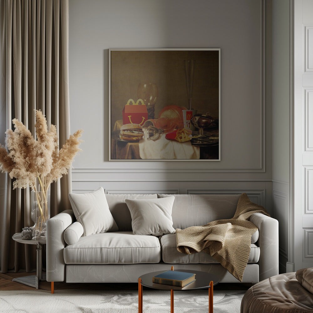 Classic dinner Square Canvas Art | Modern Home Wall Decor 24x24 Canvas - Corporate Office Art