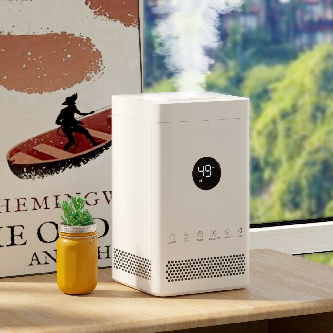 White Cool Mist Humidifier 3.5L for Home Bedroom Office with Sleep Mode and LCD Screen