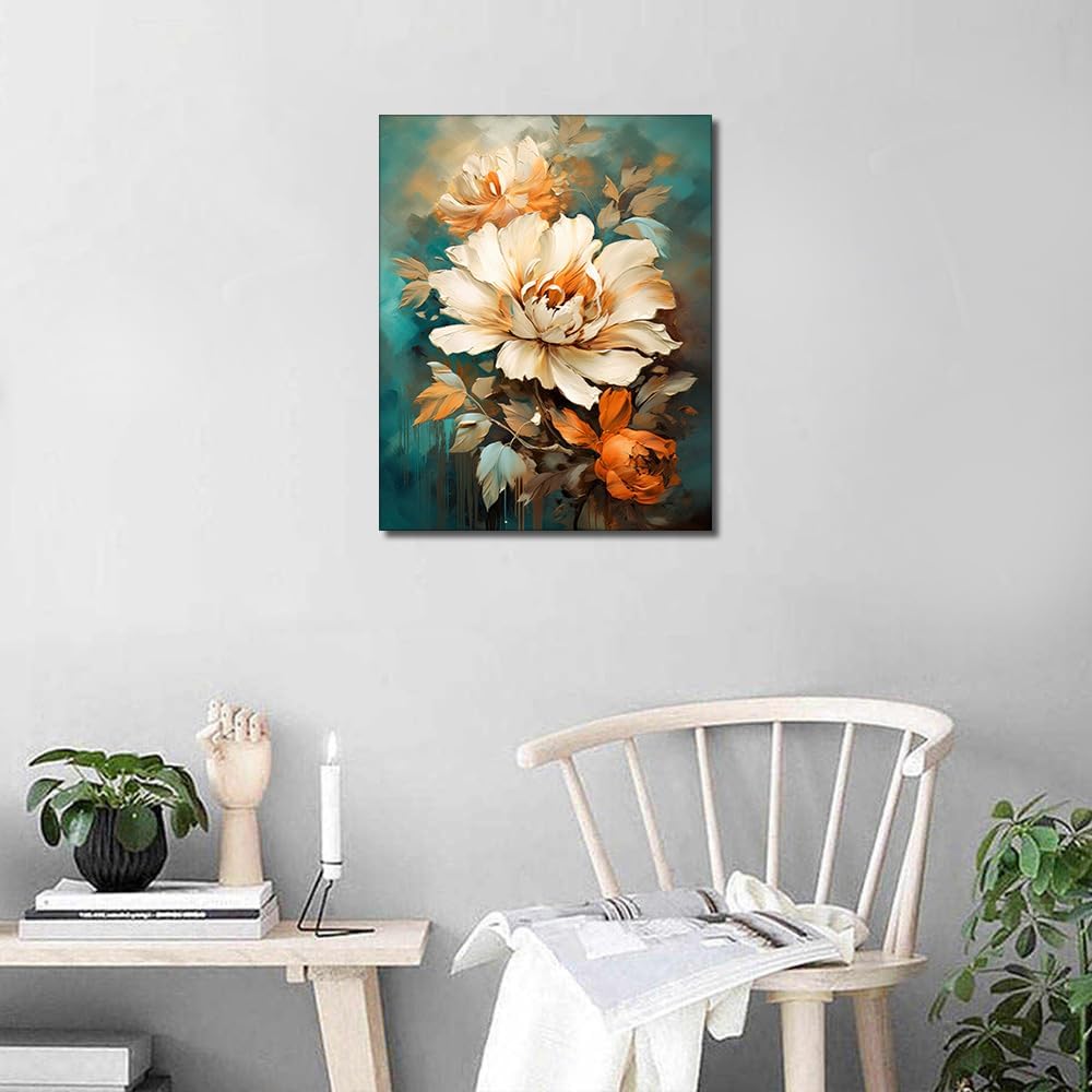 Flower Paint by Number, Abstract Oil Painting for Adults Kids Paint by Number Kids Paint by Number Kits on Canvas Flowers Paint by Numbers for Adults Beginner Home Decor, 16 x20 Inch