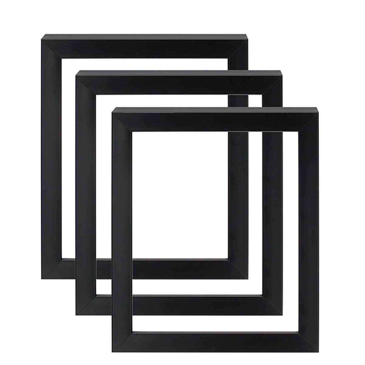 Gotham Deep Artist Open Back Frames for Canvas Paintings - Black - 9x12&#x22; - 3 Pack - 1-5/8&#x22; Deep Frame without Glass or Backing - Professional Quality Finished Artwork Canvases -  Made in the USA