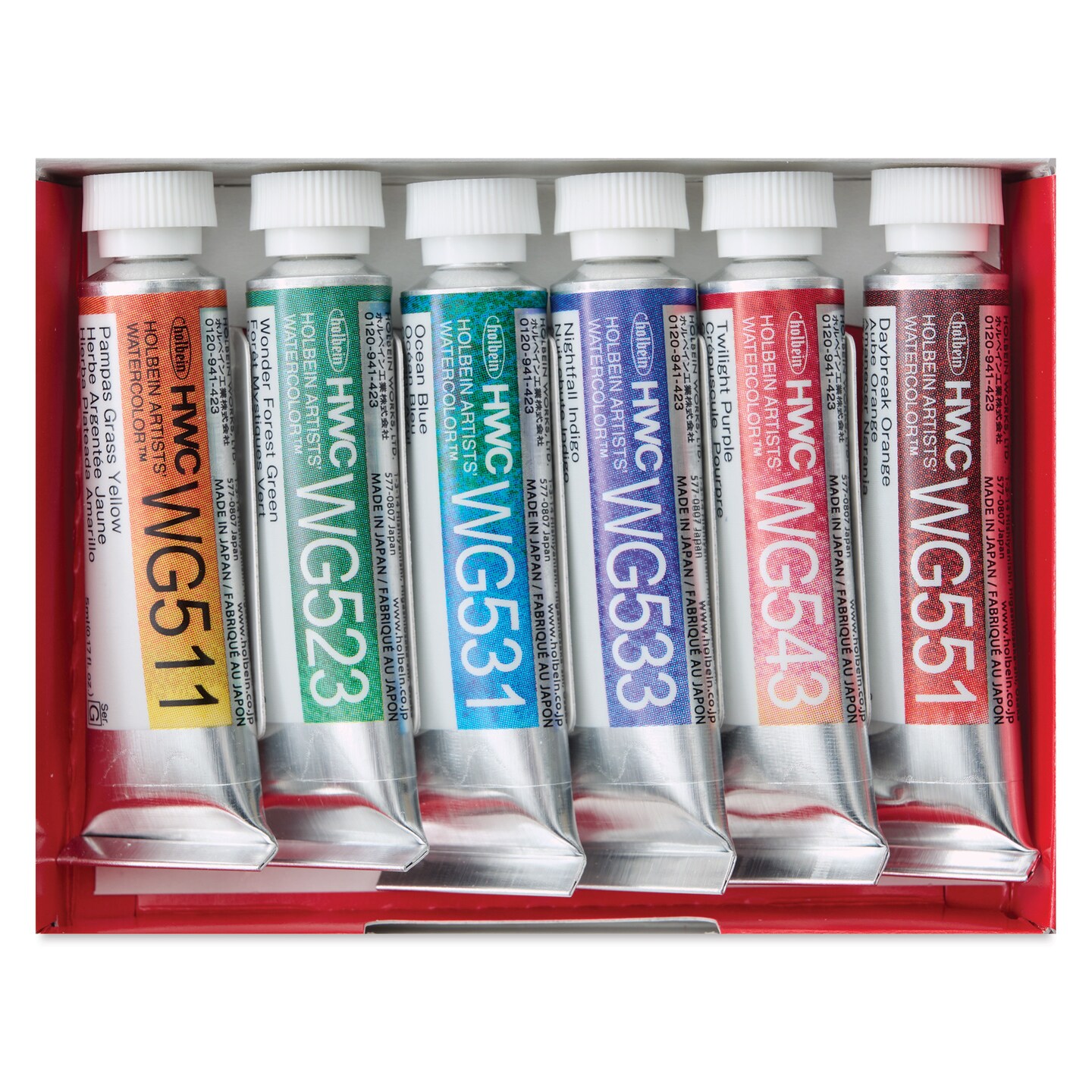 Holbein Artists&#x27; Watercolors- Set of 6, Granulating, Landscape, 5 ml