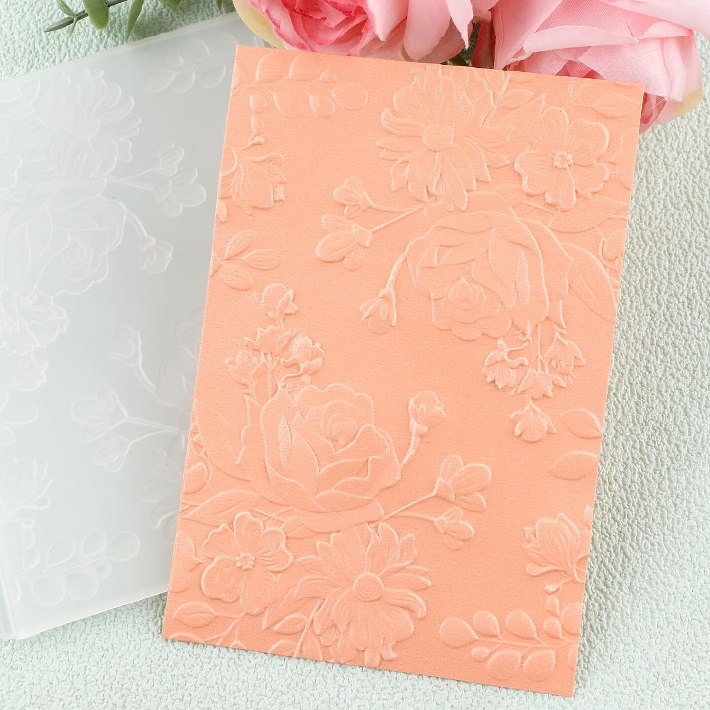3D Flowers Embossing Folders for Card Making,Embossing Template Paper Card Embossing Stencil for DIY Scrapbooking Photo Album Card Paper Craft Decoration