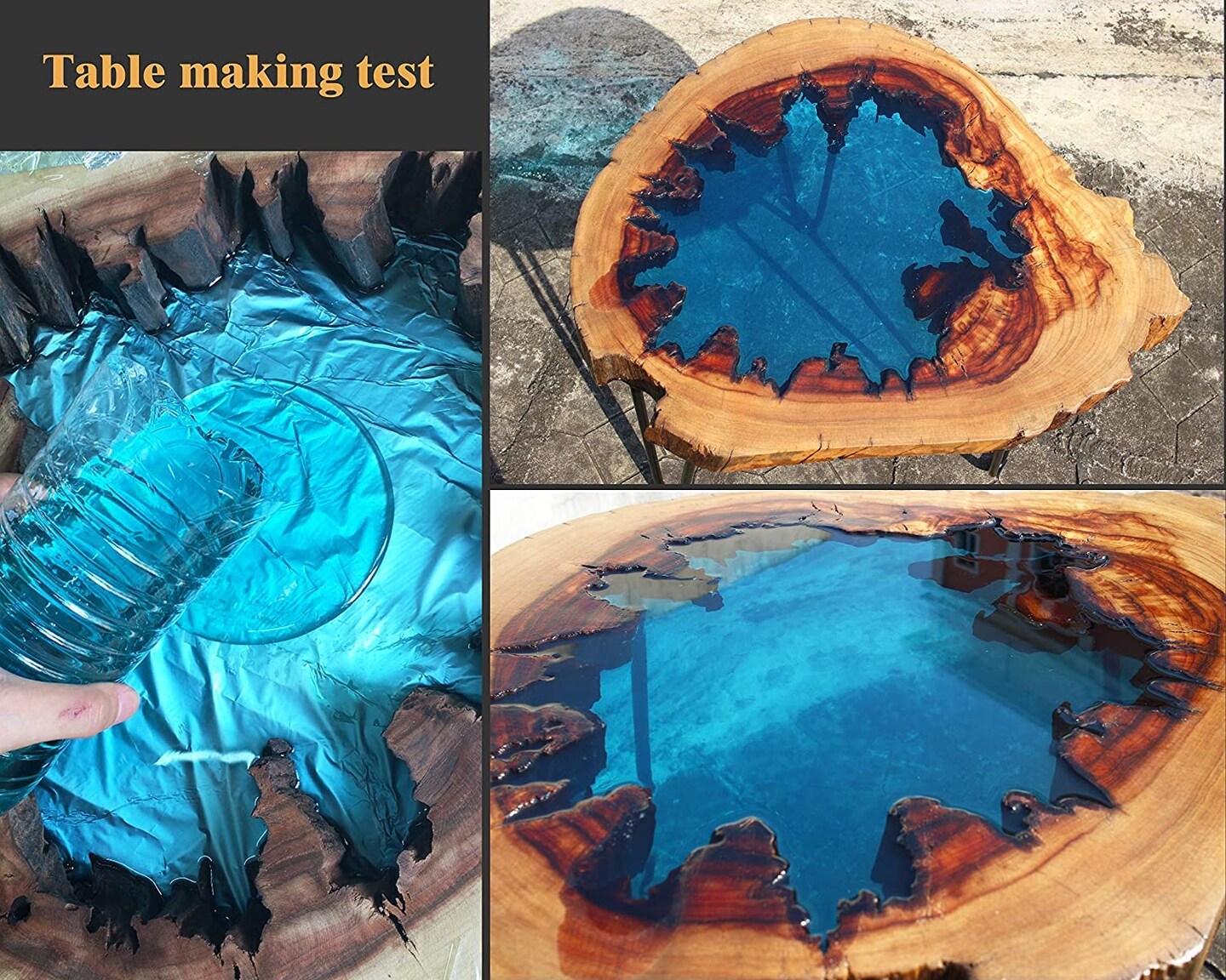 Crystal Clear Epoxy Resin &#x2013; Food Safe, High Gloss 1:1 Ratio Resin for Bar Tops, Wood, Art, Jewelry, Casting, Coating, and Mold Making