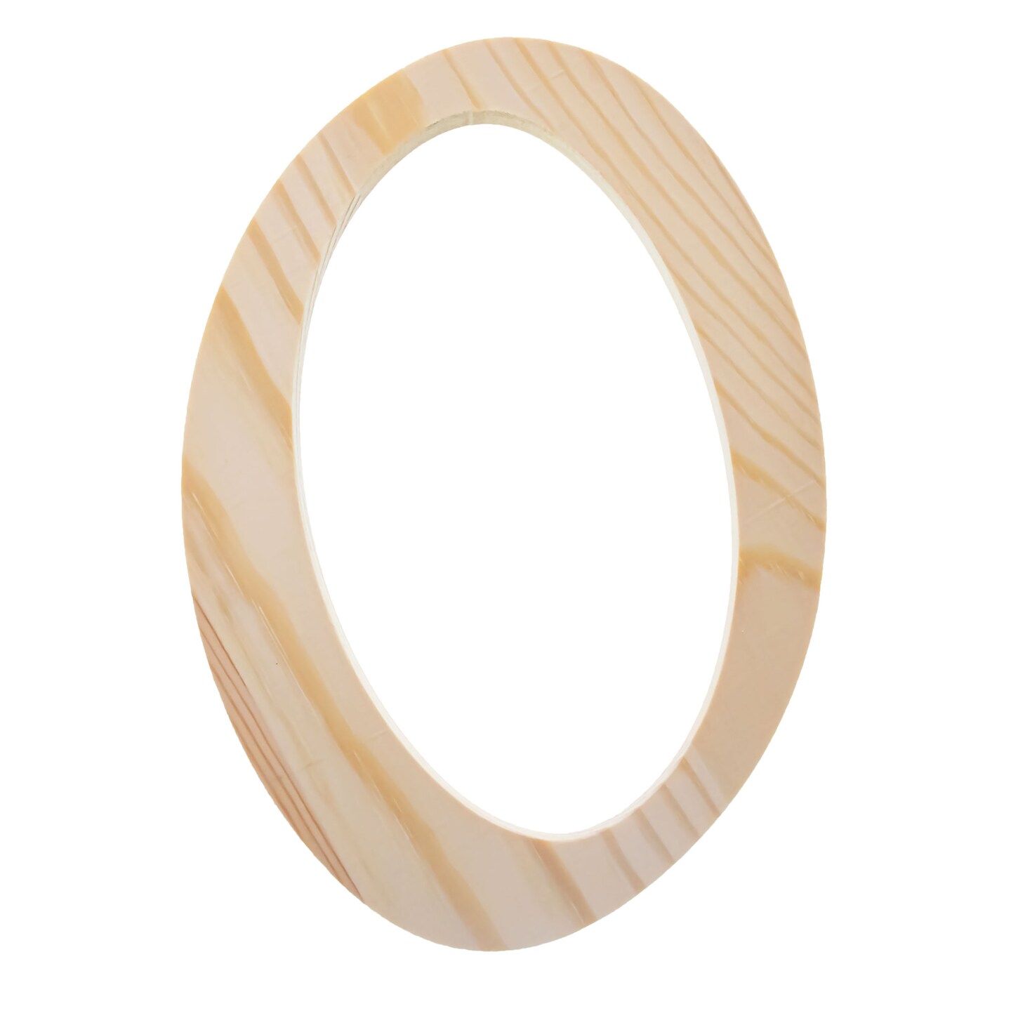 Unfinished Wooden Playball Italic Letter O (6.25 Inches)