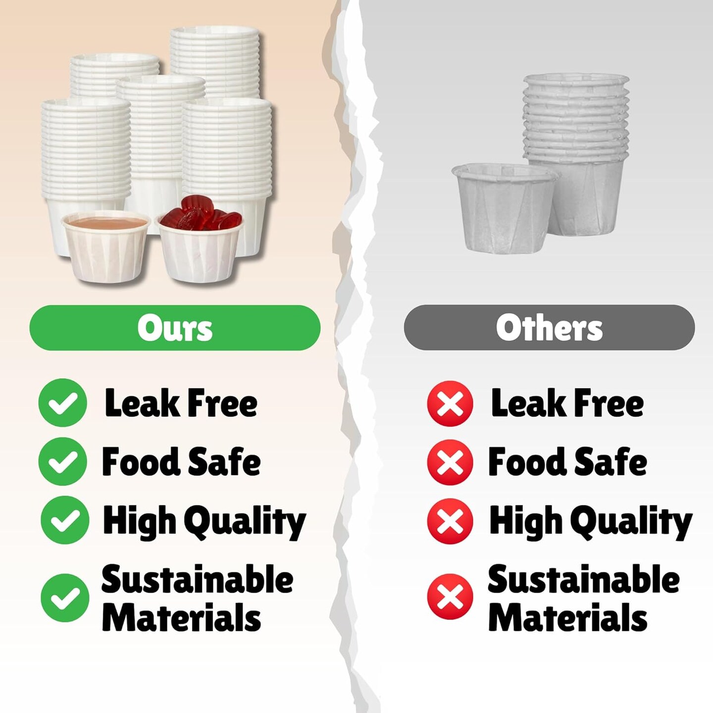 1 Oz Paper Cups (1000 PACK) - Souffle Cups Ideal To Use As Ketchup Containers, Disposable Medicine & Pill, Sample Cups and Condiments