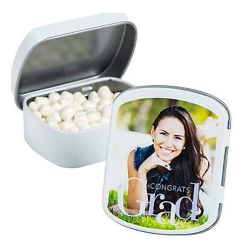 2 1/2&#x22; Custom Photo Congrats Grad Mint Tins 24 Pieces