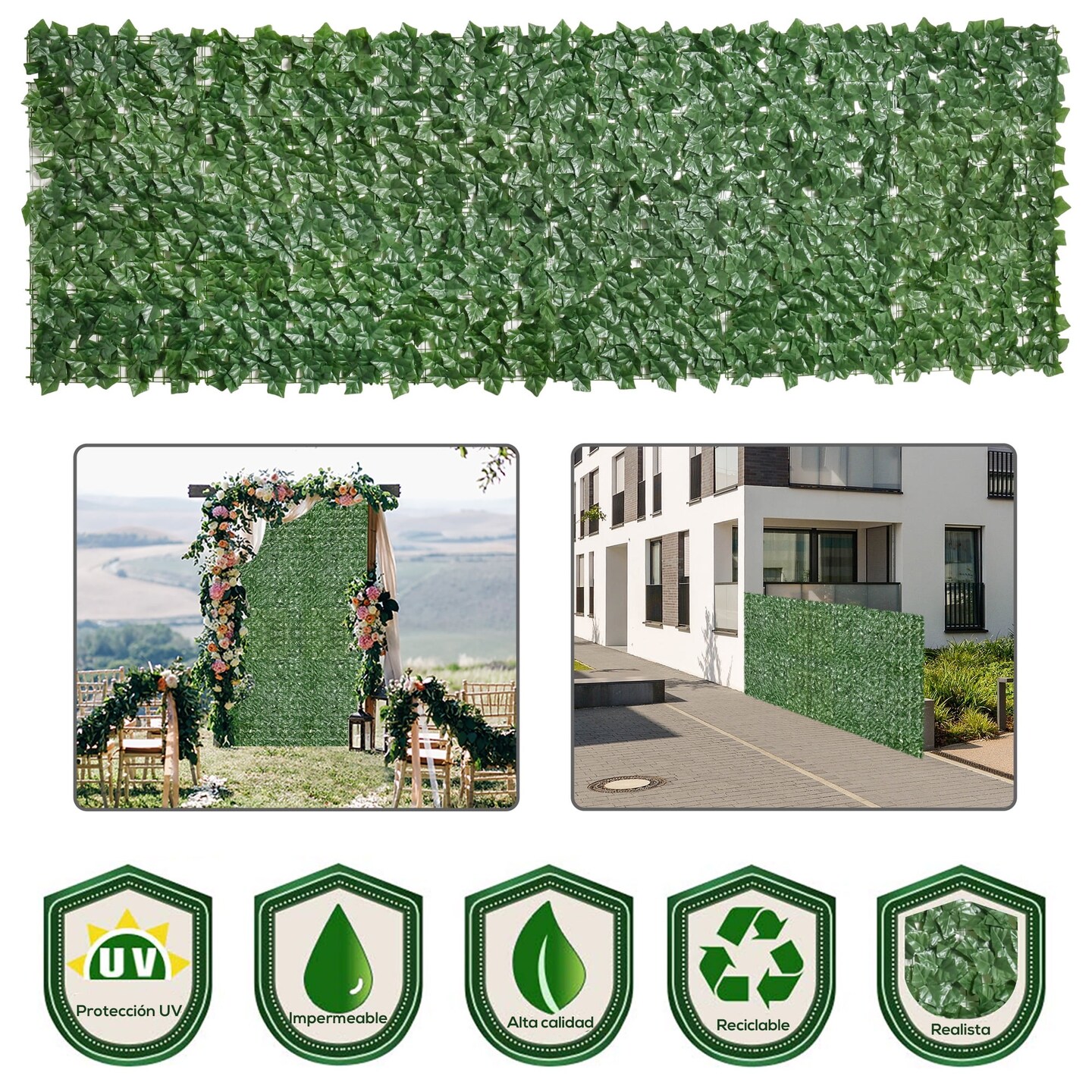 Artificial Leaf Privacy Fence Screen for Garden &#x26; Outdoor Camouflage