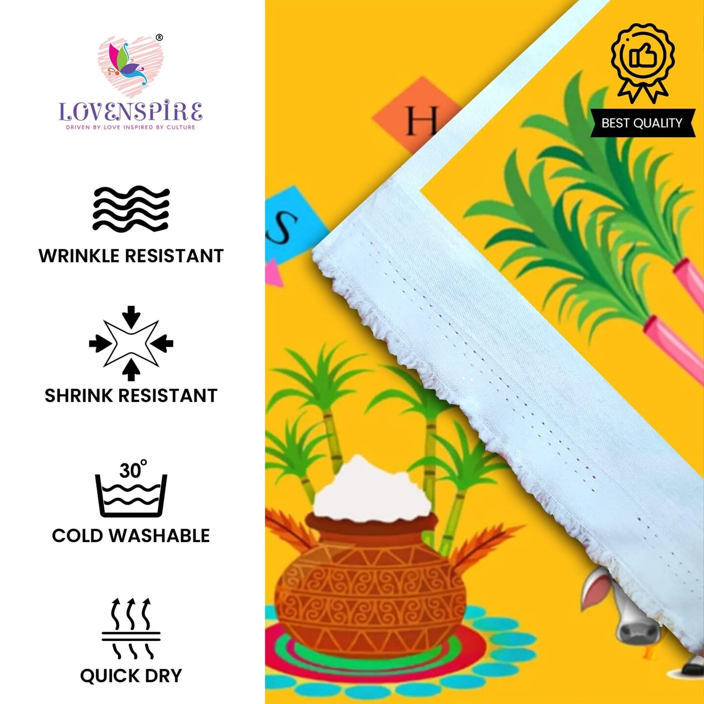 Happy Makar Sankranti Backdrop Banner - Sankranthi Decor Indian Harvest Festival Background Holiday Banner Wall Background Sankranti Party Celebration Decorations Photo Props