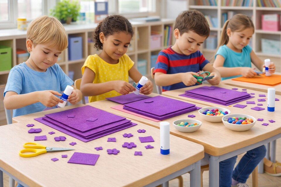 Premium Felt Sheets – 22 Vibrant Colors for Crafts, DIY, and School Projects