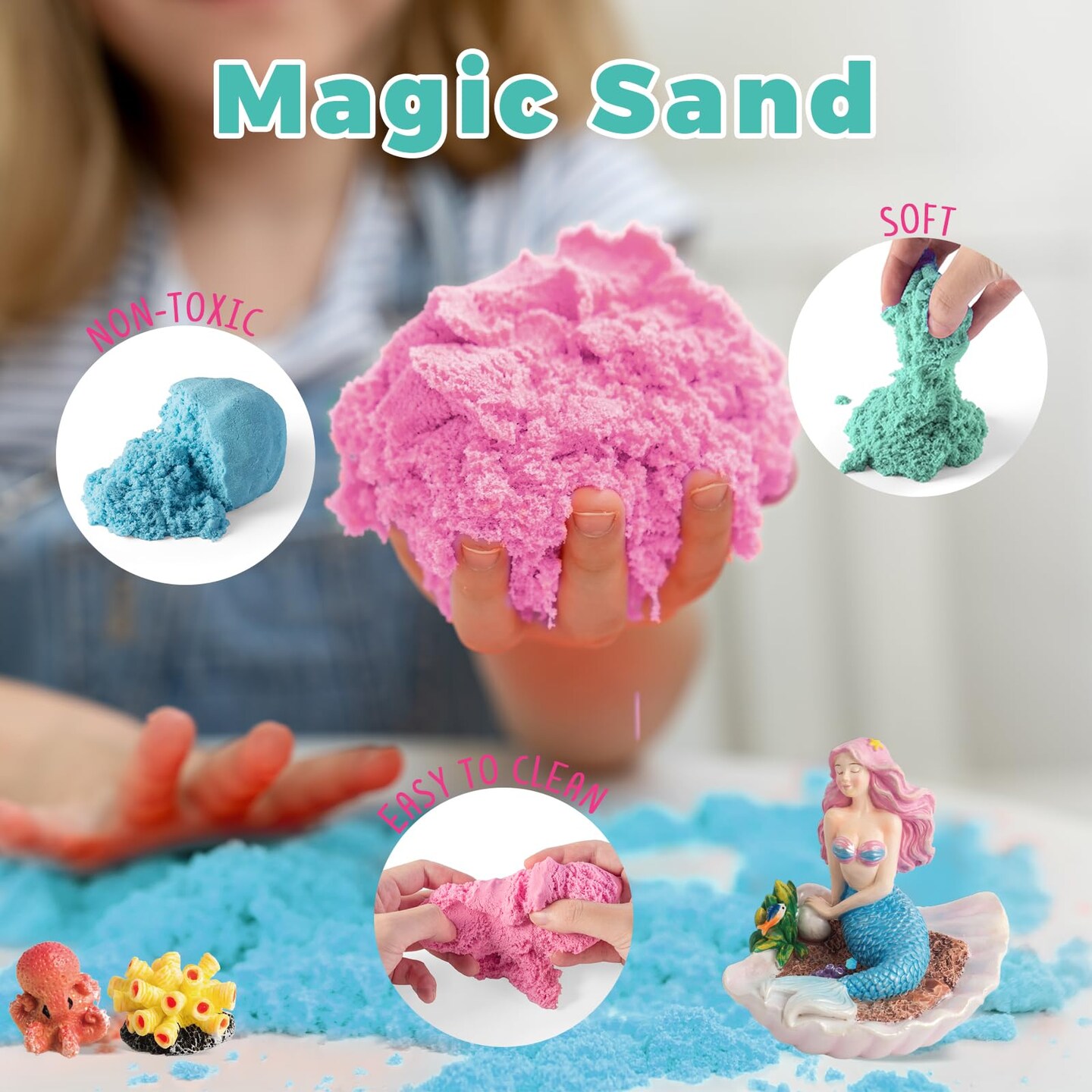 Mermaid Light-Up Terrarium Kit for Kids - LED Night Light Birthday Gift for Girls Ages 4 5 6 7 8-12 Year Old - Mermaid Toys for Girls - DIY Arts and Crafts Kit for Kids