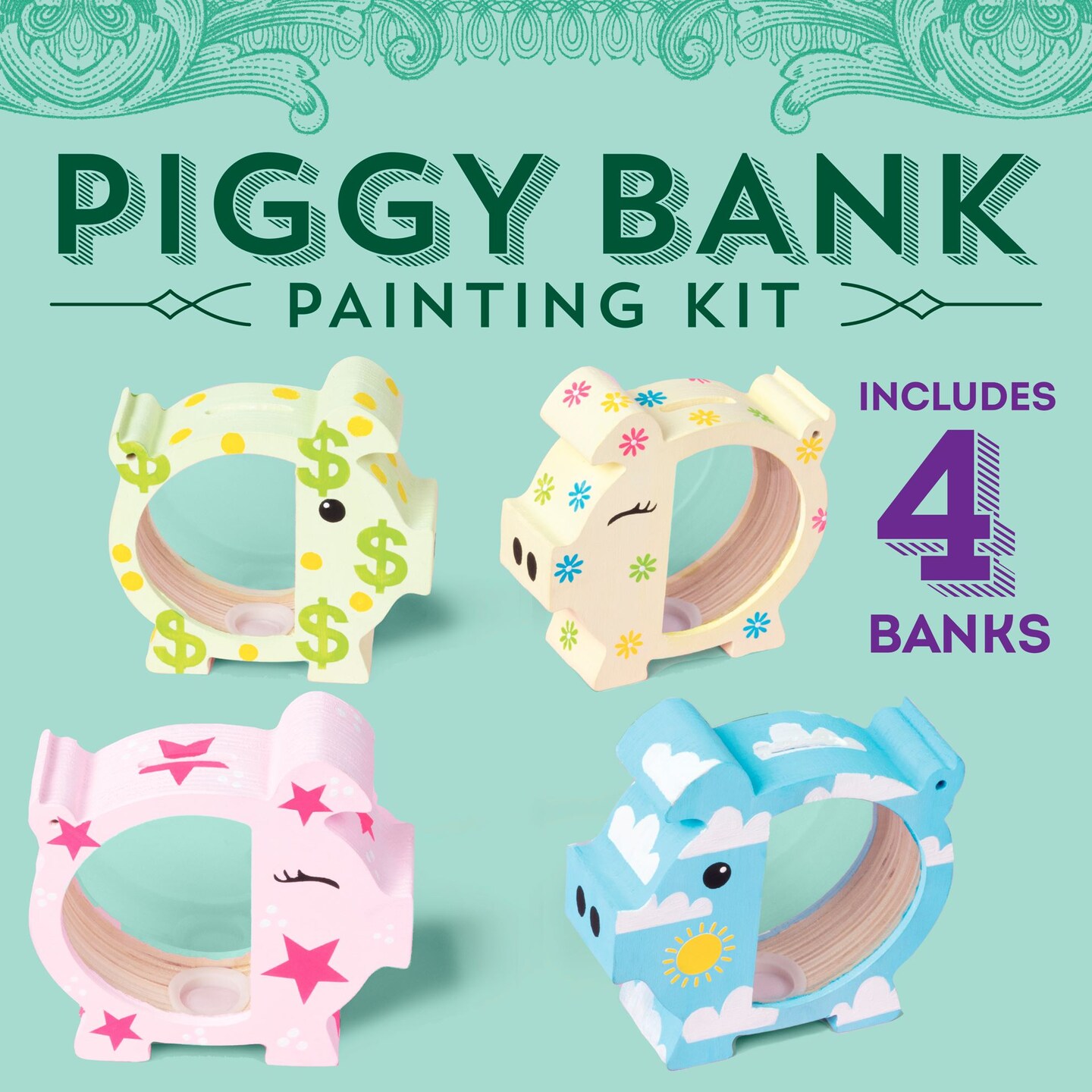Tulip Wood Bank 4-Pc. Painting Kit