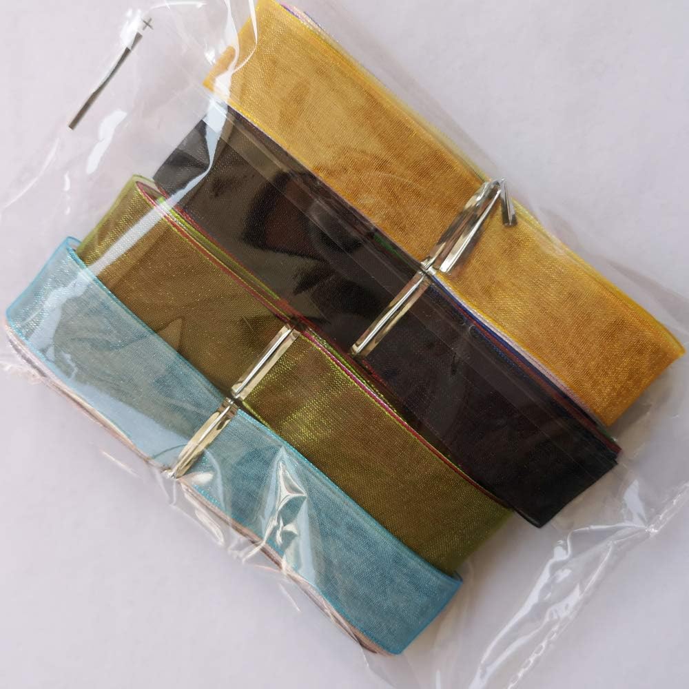 Solid Organza Ribbon Assorted 24 Yards Craft Bow Party Decoration