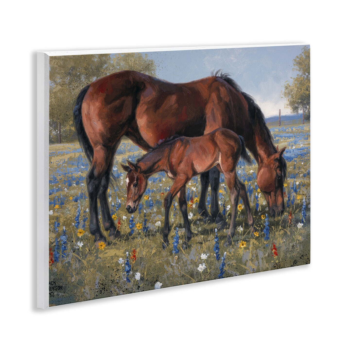 Stupell Industries Brown Horse & Foal Grazing Wall Plaque By Jack Sorenson