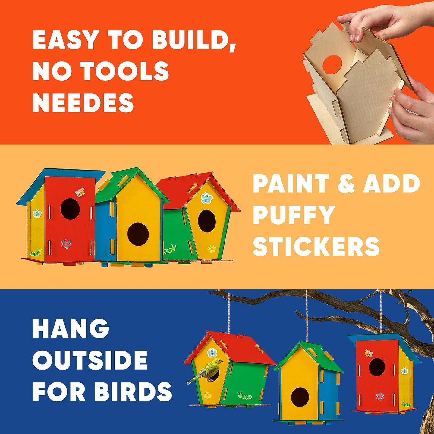 Wood Birdhouse Kits for Kids to Paint