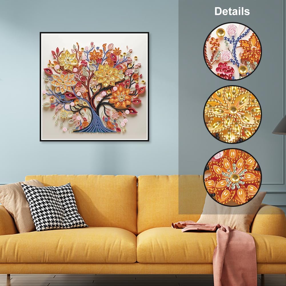 5D Tree of Life Special Shape Diamond Art for Beginners,12&#xD7;12inch