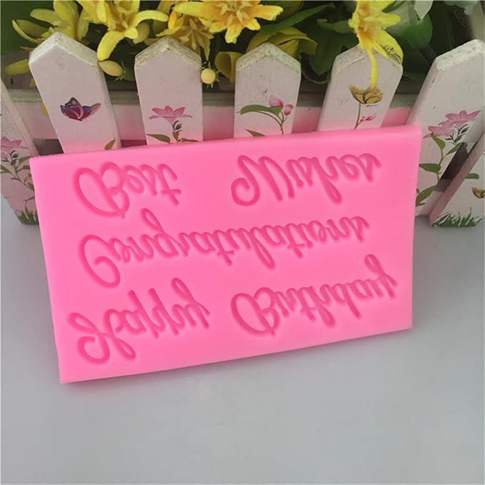 Congratulations &#x26; Best Wishes Silicone Mold Flexible Candy