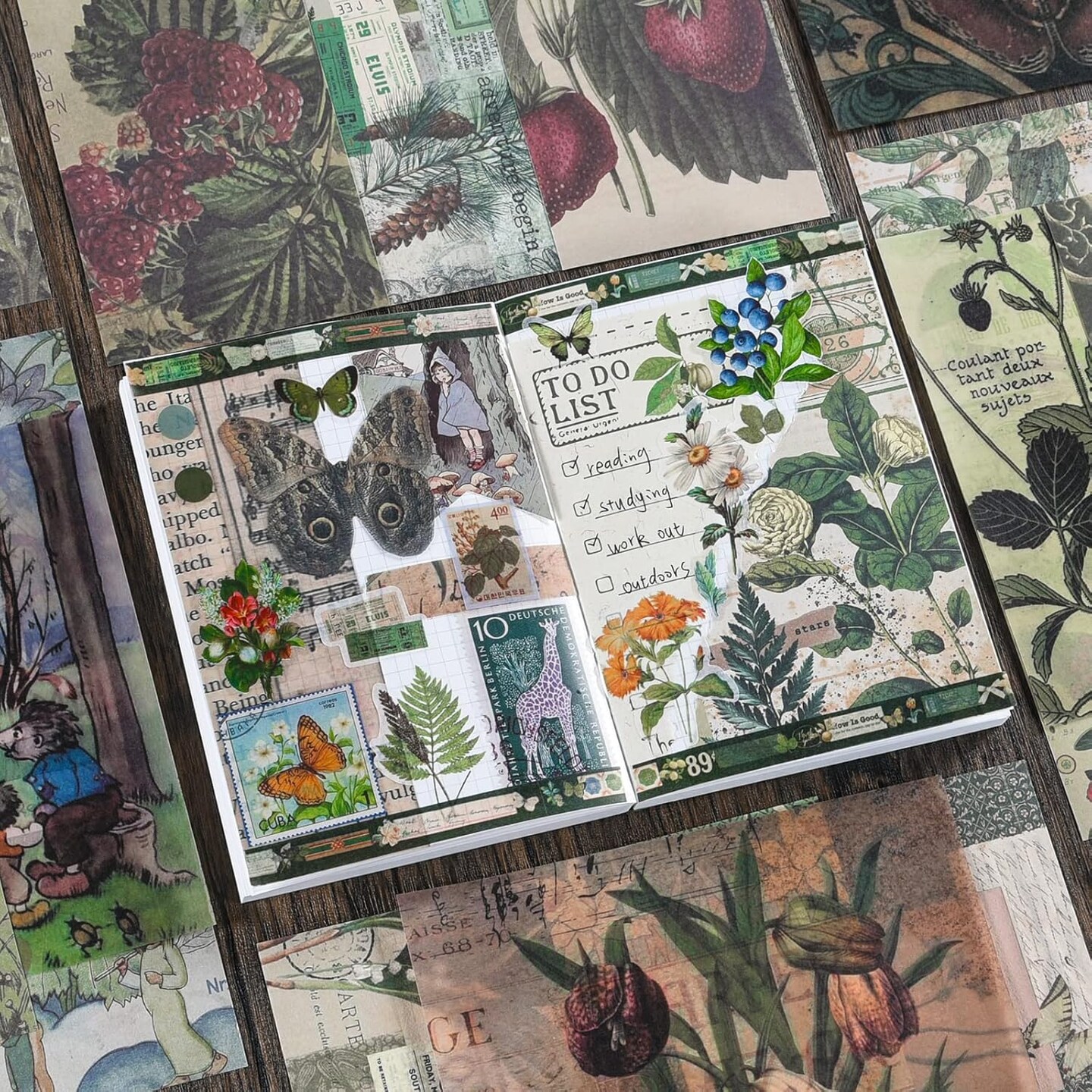 Vintage Aesthetic Scrapbook Kit Scrapbooking Supplies