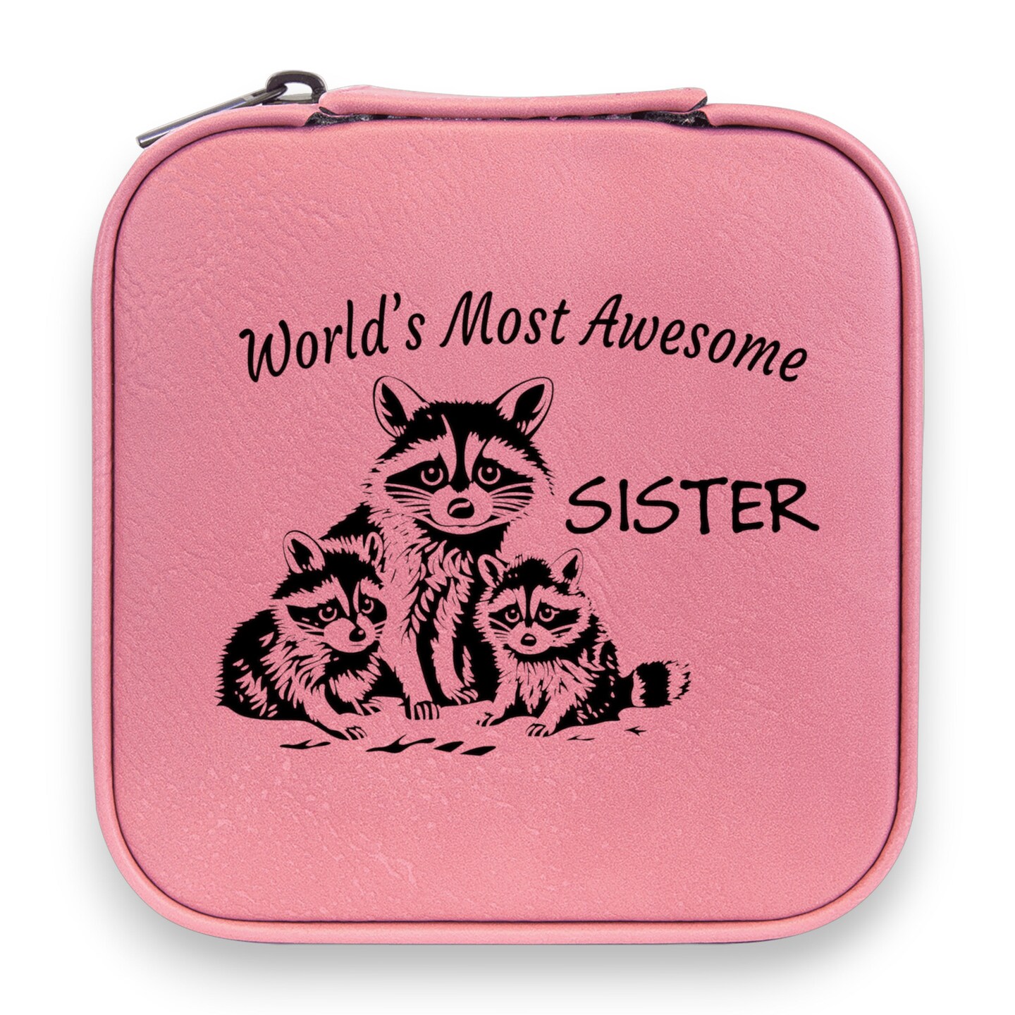 Jewelry Box 4x4 - CUSTOM - World's Most awesome Sister with Racoons