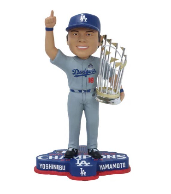 Yoshinobu Yamamoto Los Angeles Dodgers 2024 World Series Bobblehead