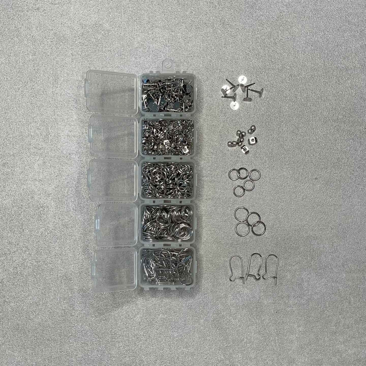 Resin Craft By Me&#x2122; Silver Essential Earring Findings Kit, 575pcs
