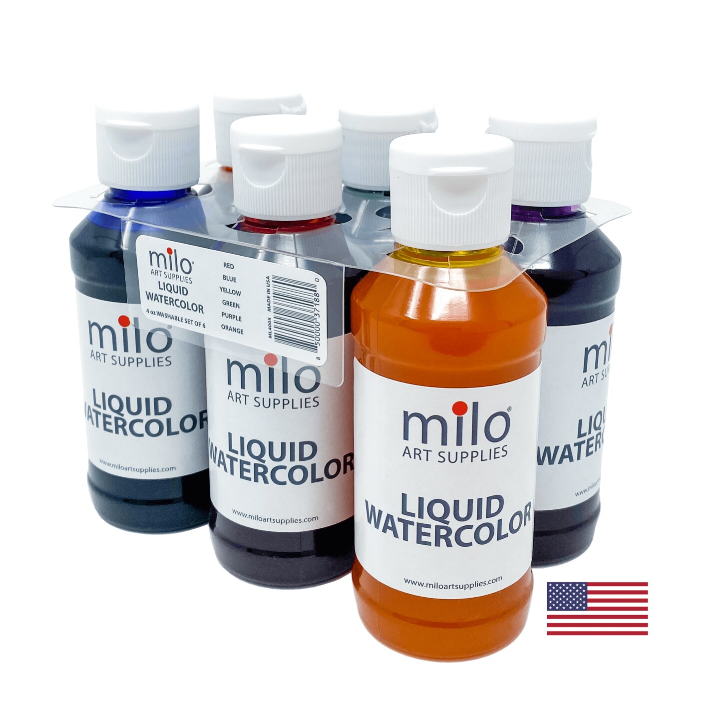 Milo Liquid Watercolor 6 Pack of 4 oz Bottles