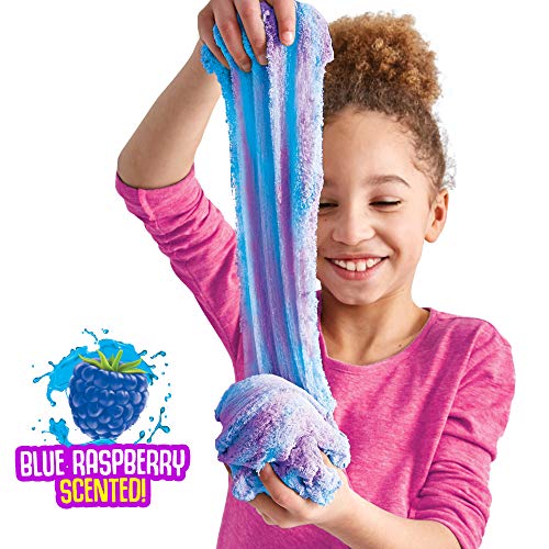 1.5 lbs of Berry Scented Moldable, Stretchable, Expandable Cloud Slime, Blue &#x26; Purple Marbled, Slimy Play Sand in Reusable Bucket, Non Stick, Sensory Activity