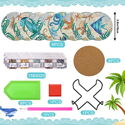 Flowers Diamond Art Painting Coaster Kit, 8Pcs DIY Crafts Kit With Holder Non Slip Coaster Art Supplies For Adults Ideal C57 49873aa2 Cecb 47ed A340 341046f0b766.ccb4f2d7af409aa7aaf6f38871ee7060