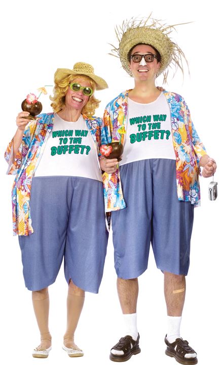 Tacky Traveler Adult Costume - Includes One Costume (Order 2 for Great Couple Fun!)