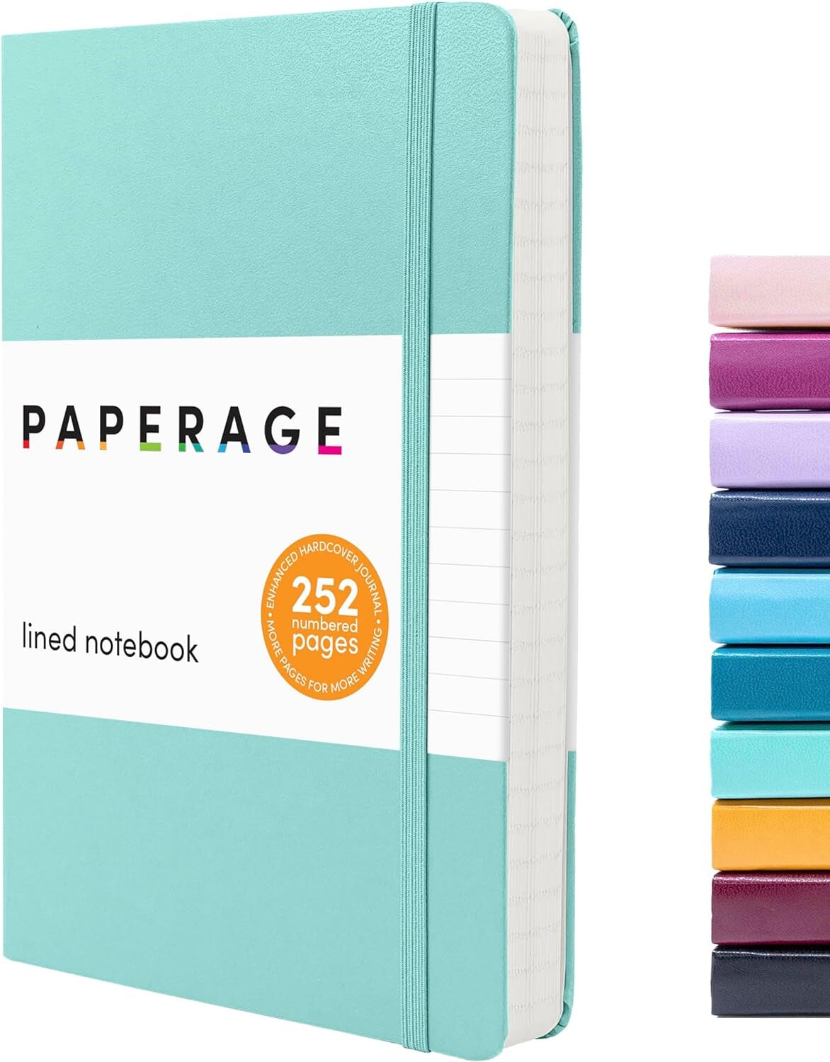 Lined Journal Notebook, (Mint), 252 Pages, Medium 5.7 Inches X 8 Inches - 100 GSM Thick Paper, Hardcover