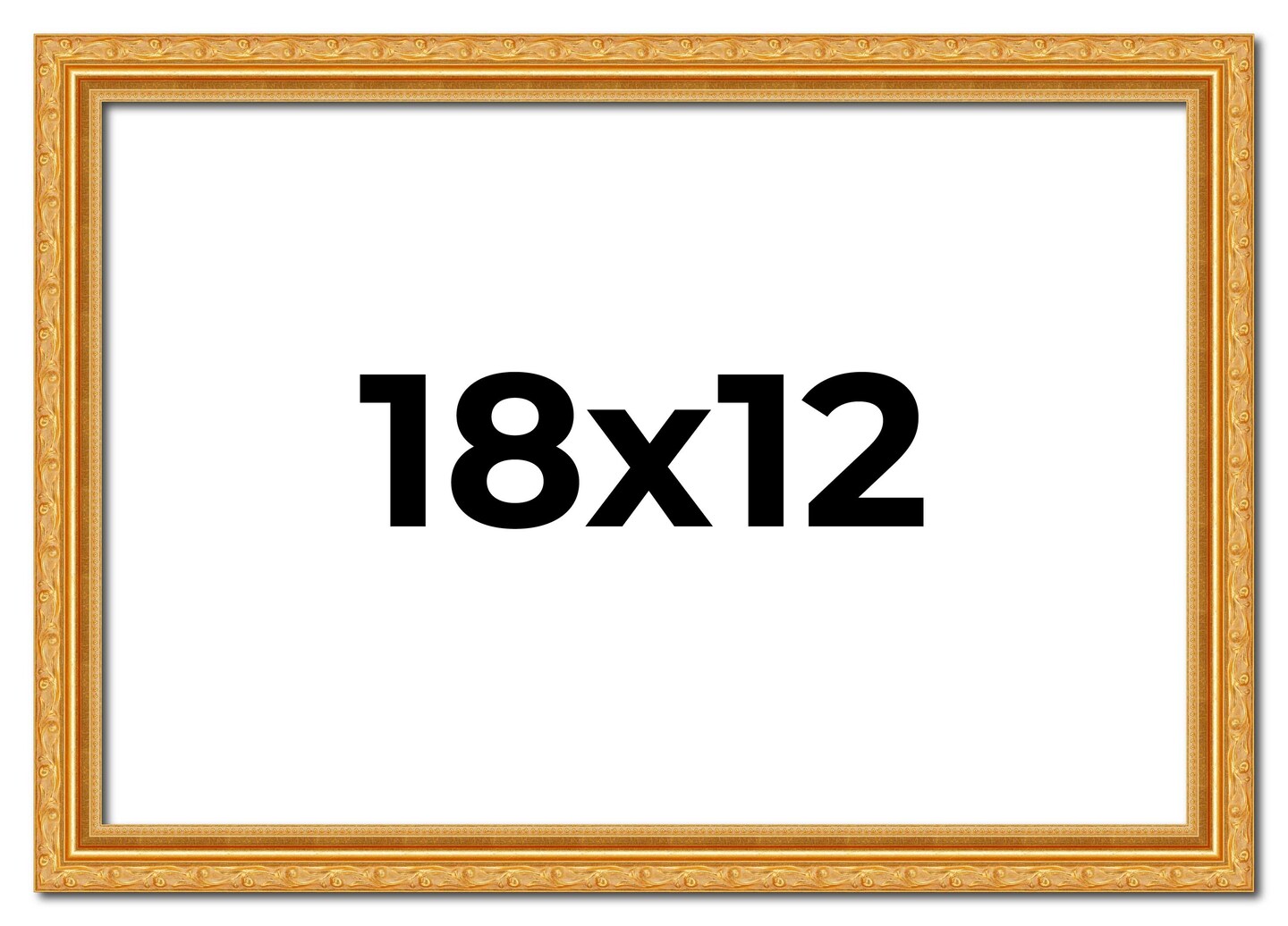 18x12 Solid Wood Antique Picture Frame with UV-Resistant Acrylic & Acid-Free Backing, Available in 4 Finishes: Bronze, Gold, Silver, and Gold with Black