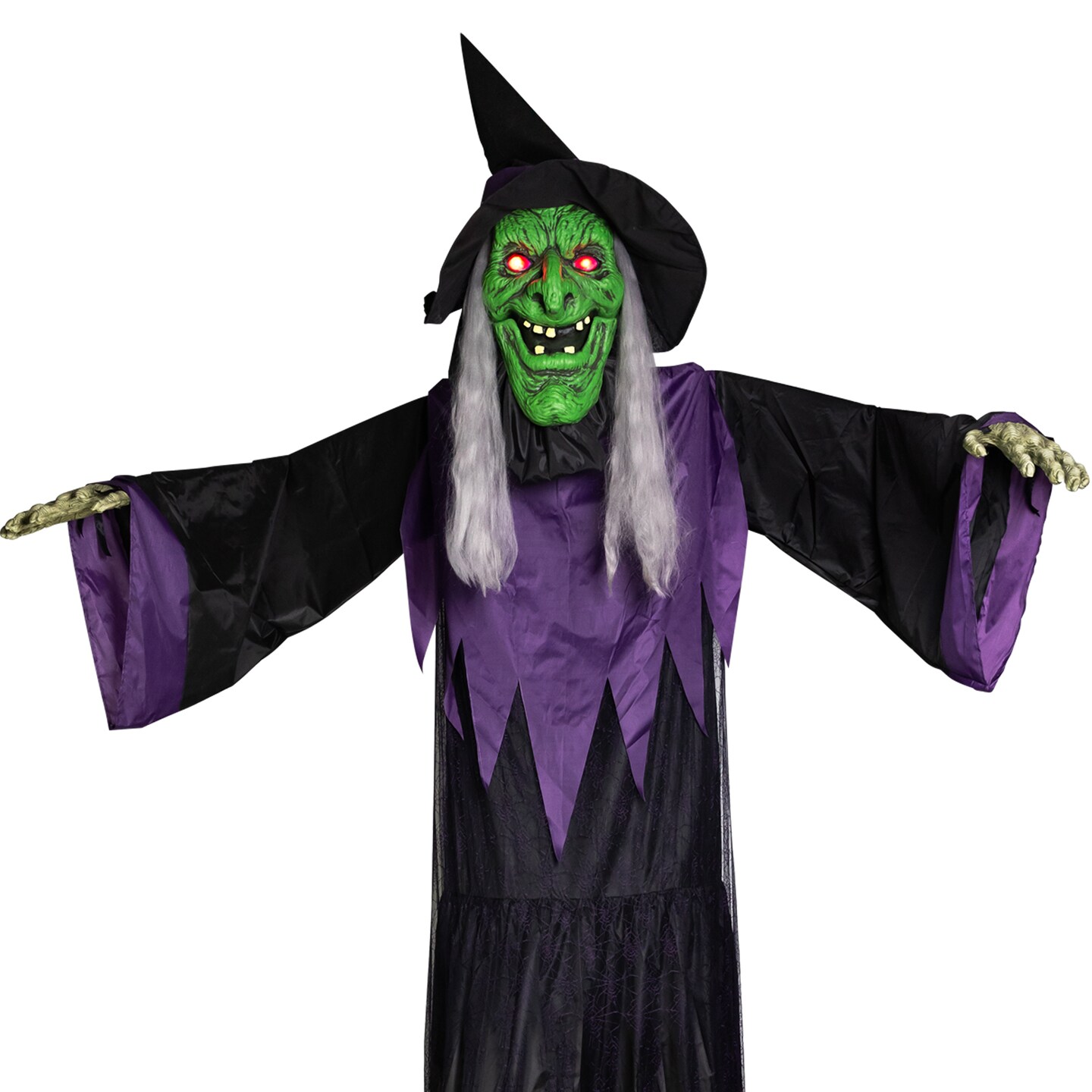 Northlight Huge Lighted and Animated Talking Witch Commercial Outdoor Halloween Decoration - 15&#x27;