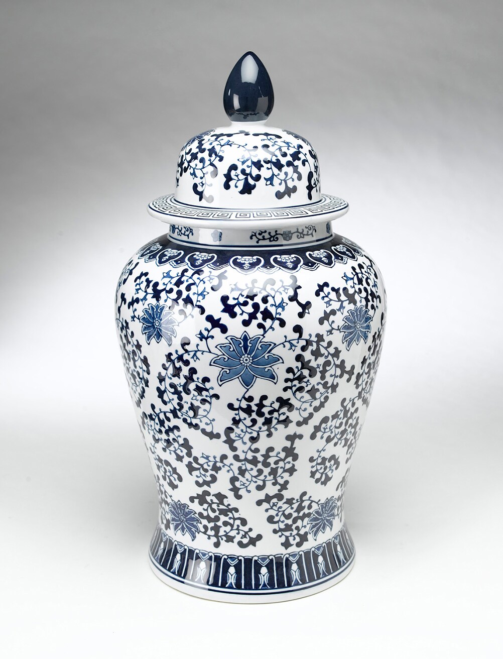 AAI 24&#x22; Blue and White Temple Jar