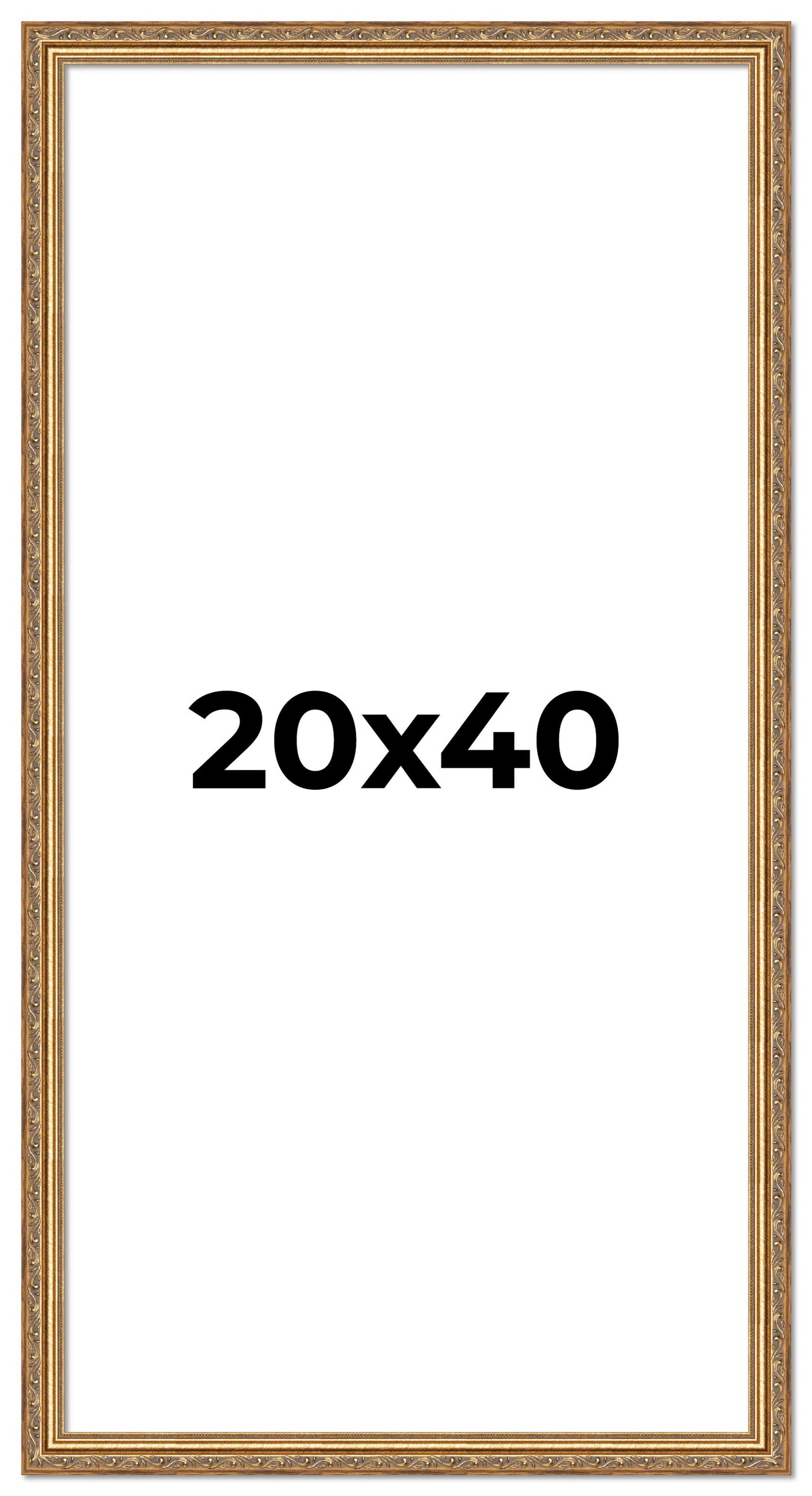 20x40 Museum-Quality Picture Frame with UV-Resistant Acrylic & Acid-Free Backing, Available in 4 Finishes - Gold, Silver, Bronze, and Black