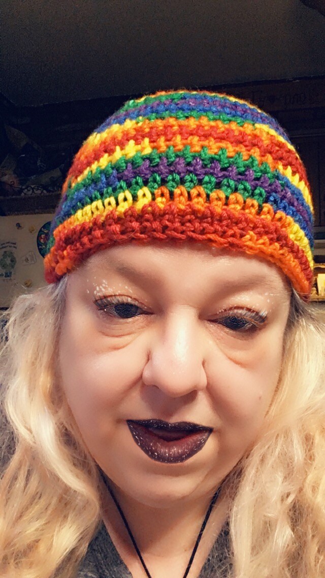 Handcrafted Multicolor Crochet Hat Handmade Crochet Colorful Scrap Yarn Beanie | MakerPlace by  main image 2