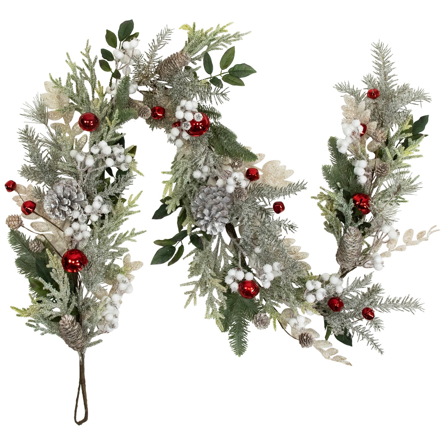 Northlight Frosted Pinecones and Berries Artificial Christmas Garland - 6' x 8" - Unlit