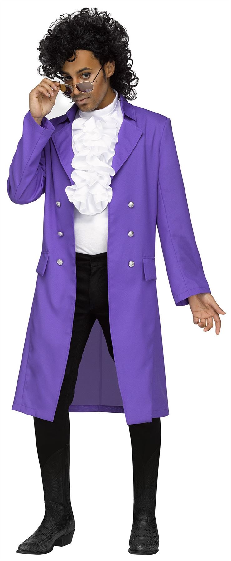 Rockin 80s Prince Purple Pain Rain Jacket Costume