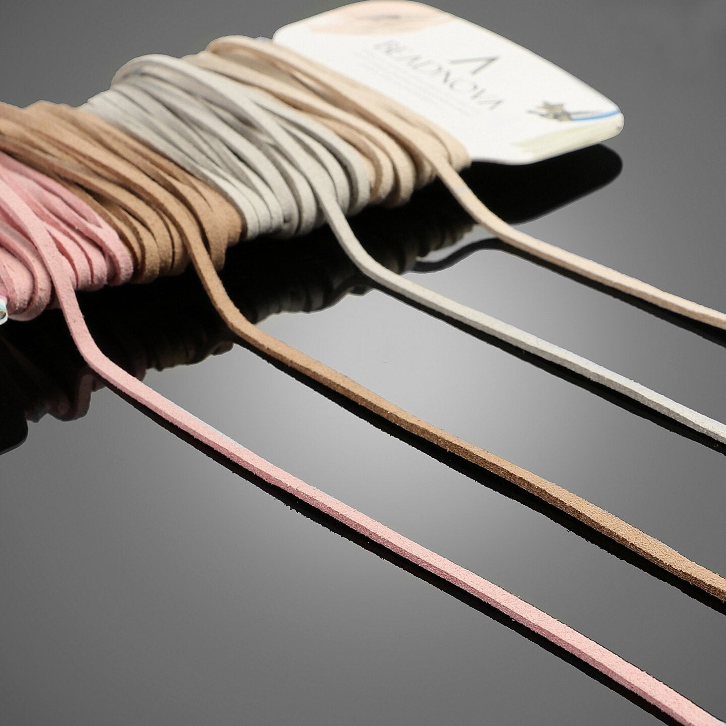 4 Colors, 3.3 Yard, 3mm Leather Cord for Jewelry Making Leather Strips for Crafts Leather String Suede Cord Faux Lace Thread for Bracelets