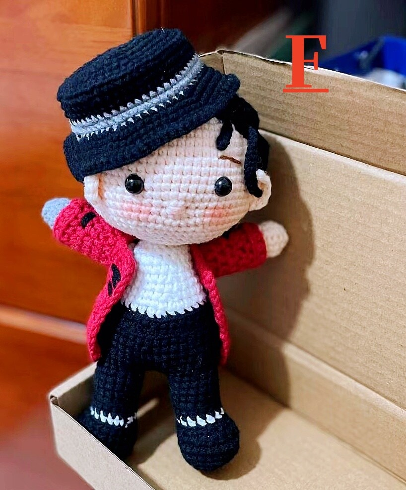 Handmade hot Crochet Michael Jackson dolls